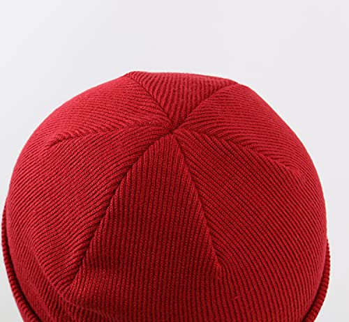 Image of Home Prefer Mens Winter Hats Acrylic Knit Cuff Beanie Cap Warm Womens Beanie Hat