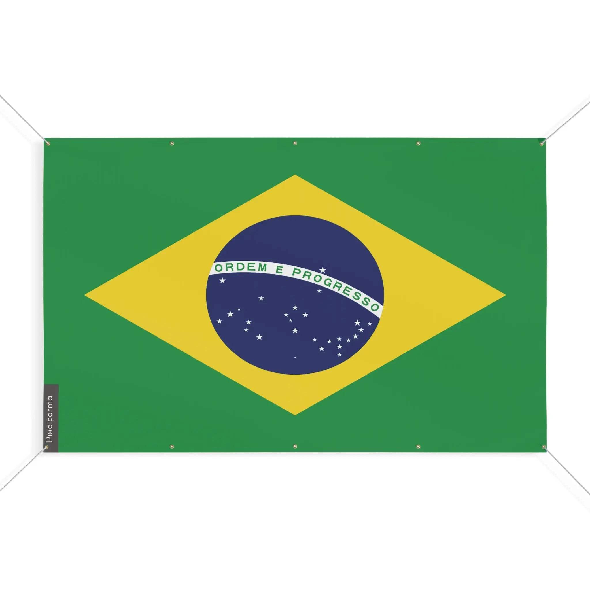 Drapeau Brésil 10 Oeillets suspendre pavillon brésilien taille 80x120 - 3
