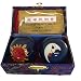 Baoding Balls Chinese health Massage Exercise Stress Balls -Blue Moon & Sun #2