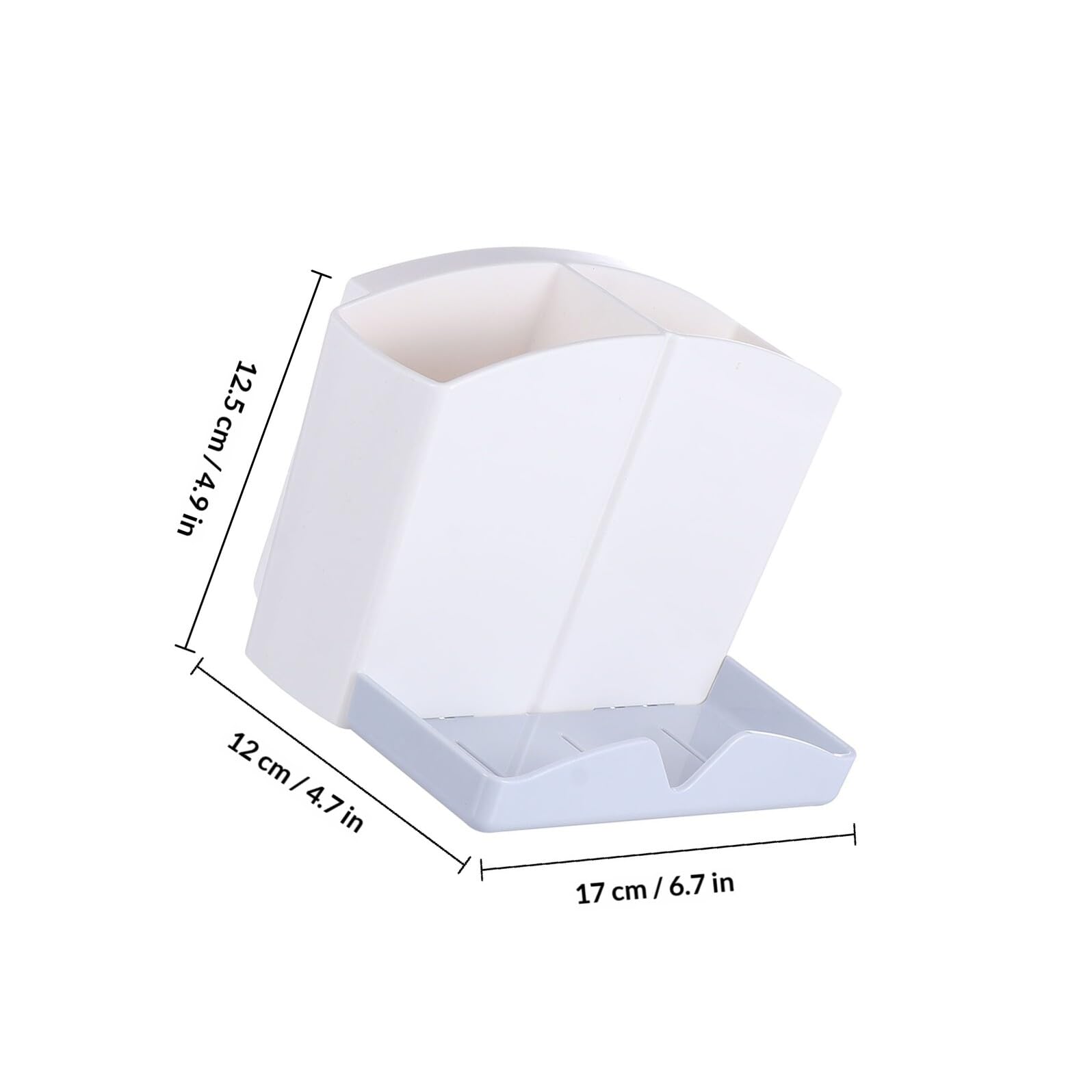 BESPORTBLE Porta Spazzolino da Denti da Parete Multifunzione in Abs senza Perforazione Scatola Porta Pettini e Portaoggetti per Bagno Fori di Drenaggio e Adesivo Resistente per