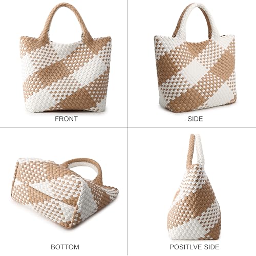 Image of Vegan Leather Purses for Women, Handmade Purses and Handbags Summer Beach Travel Tote Shoulder Bag | WOVEN