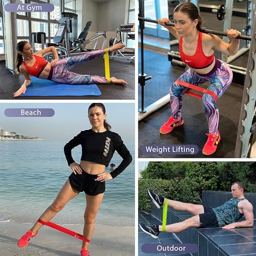 AEE® Premium 5 Adet Farklı Dirençte Pilates Squat Aerobik Bandı - Hafif,Orta,Sert Çalışma Lastiği-Evde Spor Karın Kası Sıkılaşma Seti