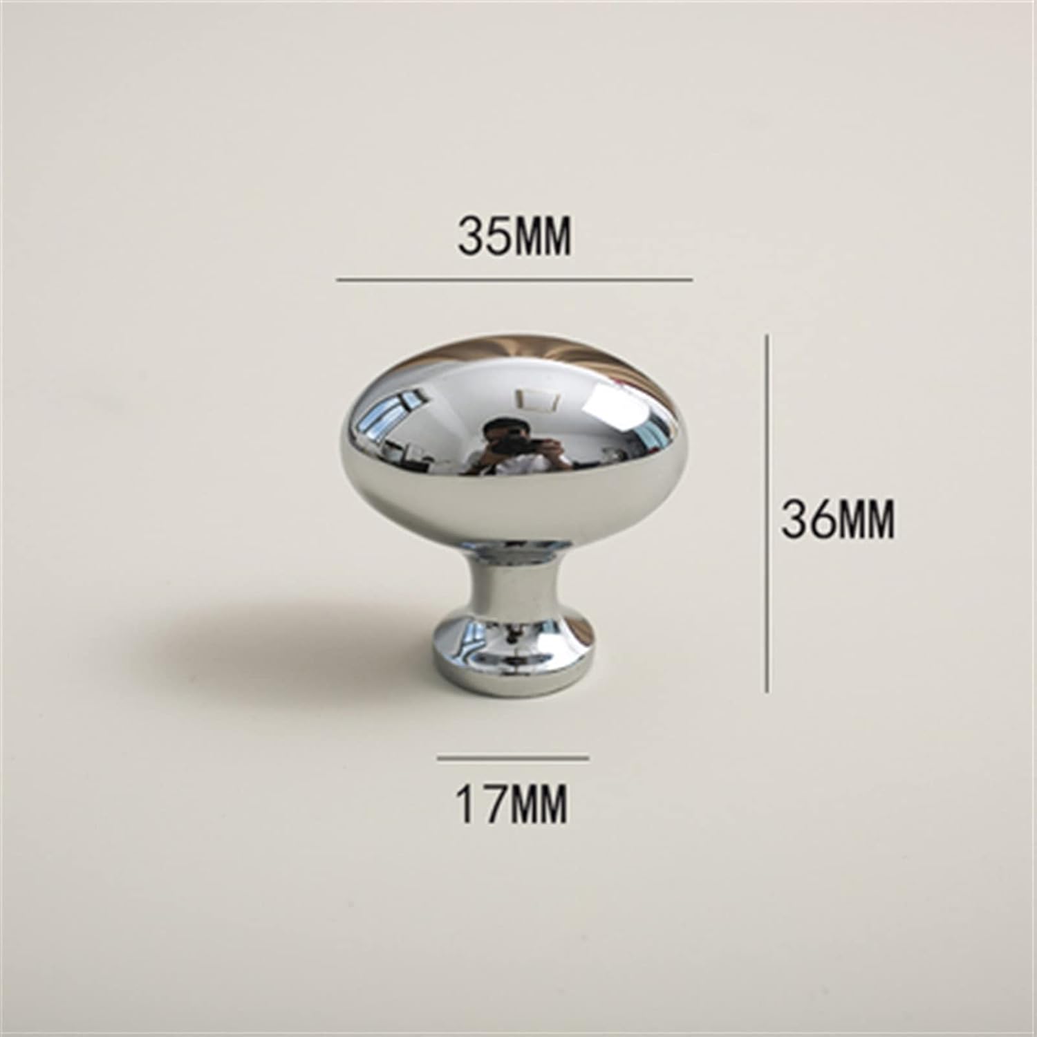 NALsa Bright Gold Silver Solid Brass Pigeon Eggs Drawer Pulls Bedroom Door Handles and Knobs Brass Furniture Hardware 1Pcs (Color : C-4354-Chrome)