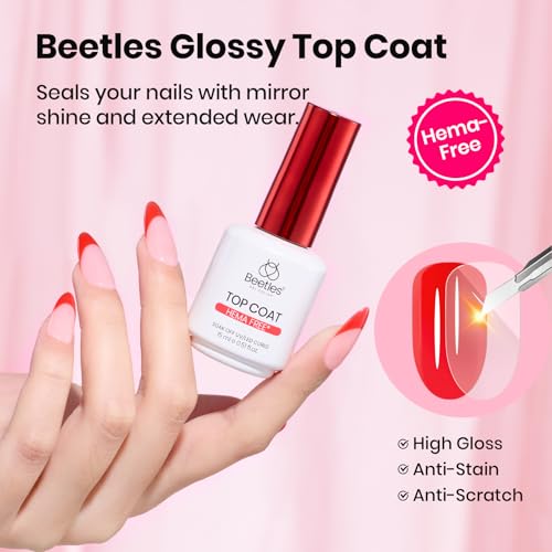 Image of Beetles Blooming Gel & Base Top Coat Set 3PCS 15ml HEMA Free, Quick Spreading Marble Effect No Wipe Top Coat Long Lasting Soak Off UV LED Gel Nail Polish Kit for Nail Art DIY Gifts for women
