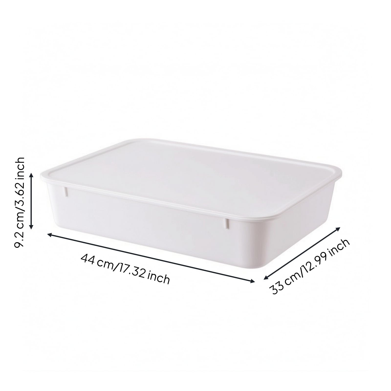 Recipien Rectangular Polietileno Tapa Apilable Caja Leudado Mezcla Compacto Banja para Panaros Caseros