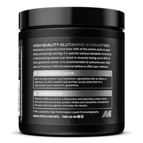 MuscleTech Platinum 100% Glutamine Powder, L-Gluitamine Amino Acid, Food Supplement, Pre & Post Workout Shake, 59 Servings, 300g, Unflavoured - Image 3