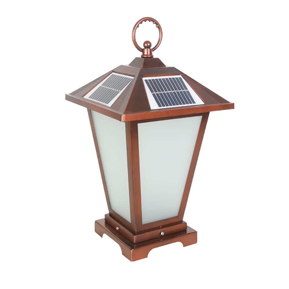 Światła słupkowe na zewnątrz, lampy ogrodowe, oświetlenie tarasu LED, solarne światła słupkowe na zewnątrz, lampa ogrodowa, ciepła biała lampa słupkowa, IP65, wodoodporna, nowoczesna latarnia słupkowa, do tarasu, ogrodzenia, willi, filar bramy