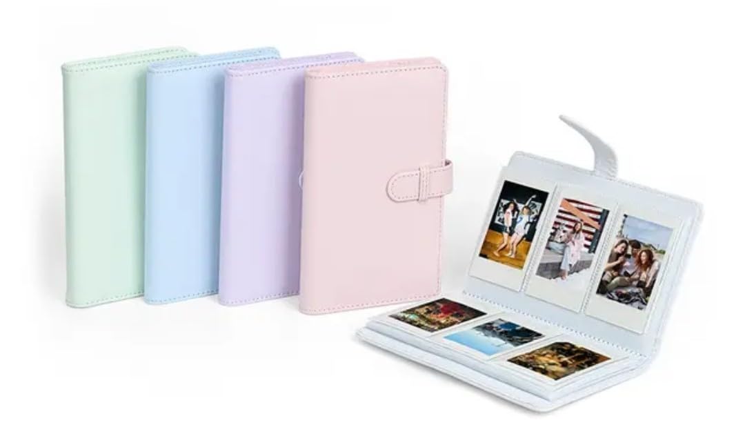 Blossom Pink Mini Photo Album 108 Pockets for 3x2" Instax Mini Films – Fits Fujifilm Instax Mini Evo, 7s, 8, 25, 50s, 90, Pringo 231, Polaroid PIC-300P, Z2300, Instax SP-1 – Portable Film Storage Book 2