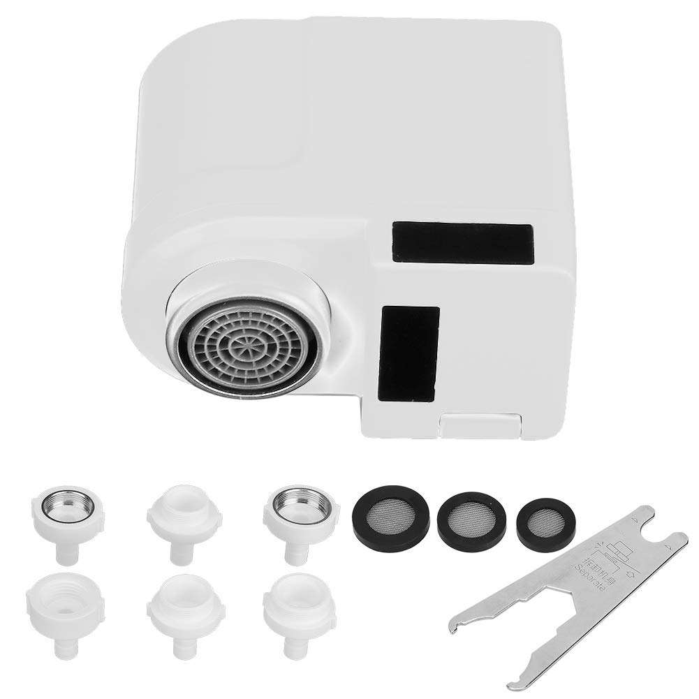 FLEXMAN Filtro Acqua Rubinetto, Ugello Rubinetto a Induzione Gorgogliatore, Filtro Rubinetto Interruttore Automatico Intelligente con 6 Adattatori, Dispositivo di Risparmio Idrico