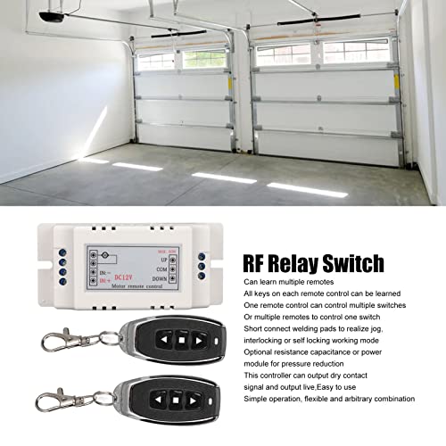 Relay Remote Control Switch, DC 12V 433MHZ Wireless Universal RF Transmitter Receiver Kit for Light Garage Door - Image 2
