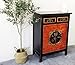 OPIUM OUTLET Chińska komoda Asia kredens szafka weselna vintage Shabby Chic styl dworkowy czerwono-czarny