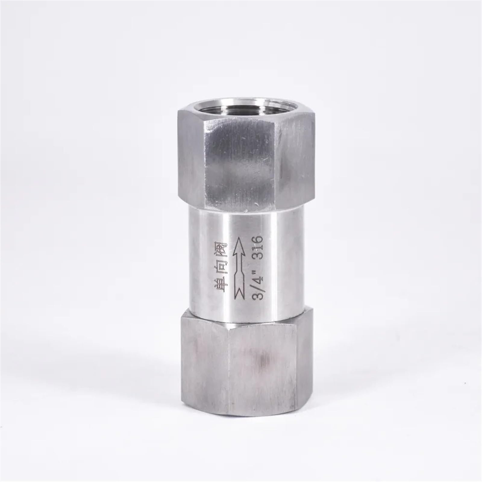 1/8" 1/4" 3/8" 1/2" 3/4" 1" BSP Female One Way Check Valve Non-Return Inline 304 Stainless Steel Check Valves(3/8",SS304)(0.25 Inch)