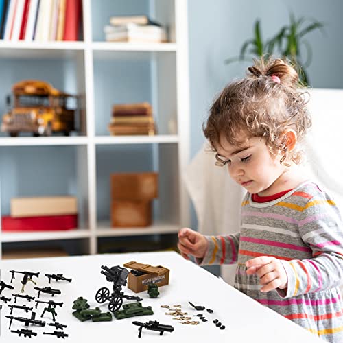 Amarliben Military Army Weapon Pack For Minifigures Soldier Equipment Gear Ww2 Toys Building Blocks Toy Set Compatible With Major Brand #TOP7
