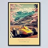 Vintage F1 Racing Suzuka Circuit 8 OCTOBRE 1989 Poster, Race Car Print, Vintage Car Racing Poster, Race Fan Gift, Executive Office Decor, F1 Gift Idea UrBrr6
