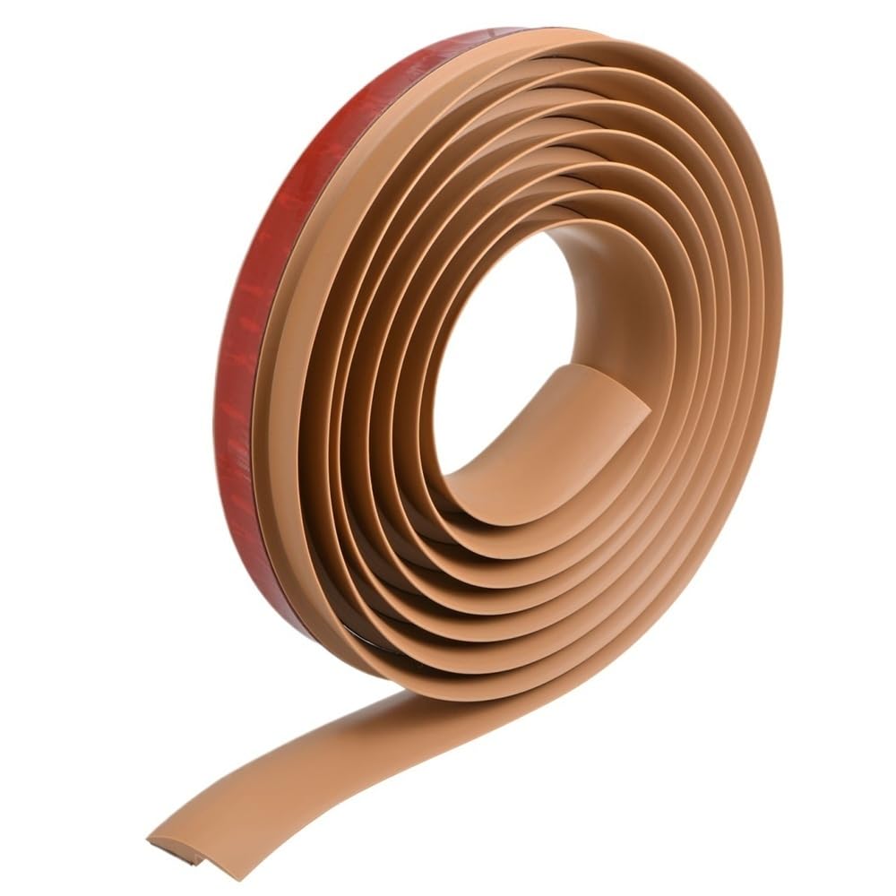Loacea Floor Threshold Strip Length 3/6m PVC Doorway Transition Strip Floor Cover Trim, Self Adhesive Carpet Edge Flooring Seal 1pc(Brown,6METERS*7.5MM*35MM)