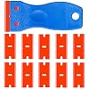 Double Edged Plastic Razor Blade Scrapers Knife with Contoured Grip for Scraping Labels and Decals Sticker From Glass…