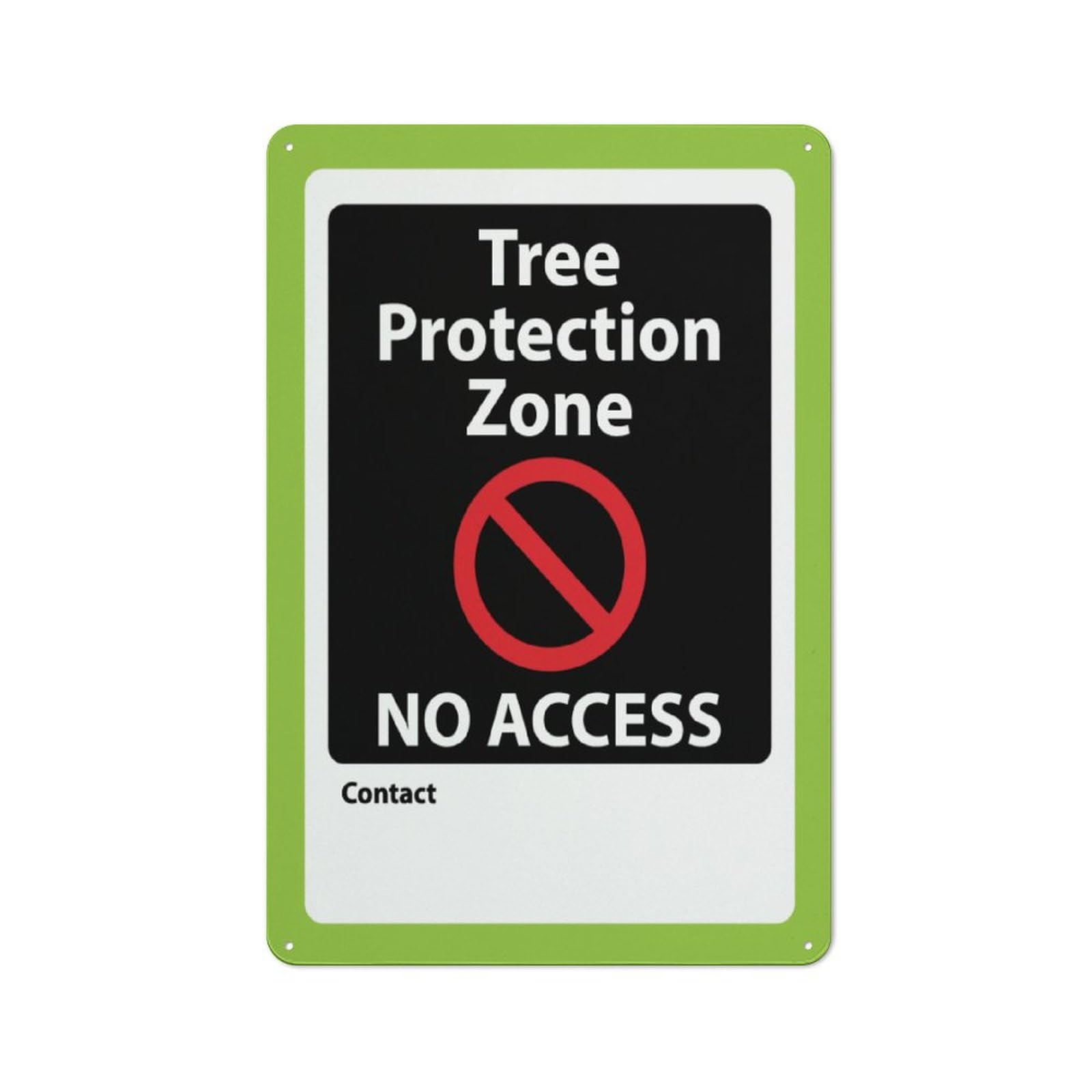Xewazd A1995 Tree Protection Zone No Access Custom Retro 8"X12" Metal Tin Sign - Playful Wall Decor For Shop, Garage, Yard & Man Cave