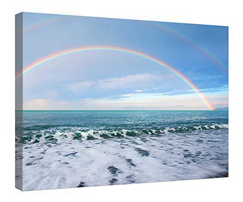 Toile arc-en-ciel mer pour sublimer le design de votre salon chic