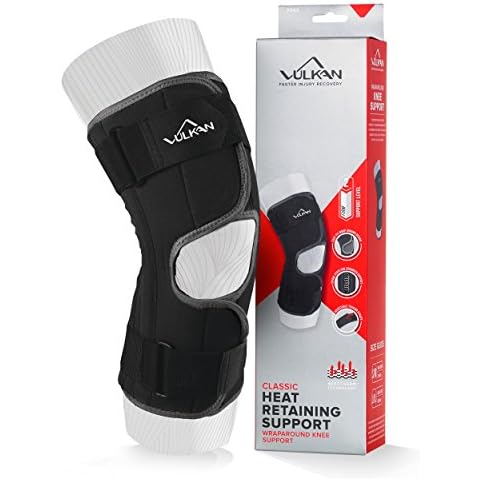 Vulkan Classic Knee Wrap Around Support, Small to Medium, 26 to 40 cm, Knee Sleeve for Patella Support, Brace for Meniscus Tears, ACL Injuries, and Knee Stability, Knee for Athletes and Exercising Cover