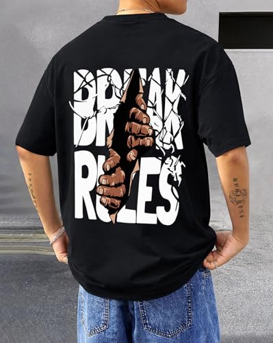 Image of AUSK Baggy Hip-Hop T-Shirt for Men - Graphic Printed T Shirts || Oversized Men Tshirt || T-Shirts