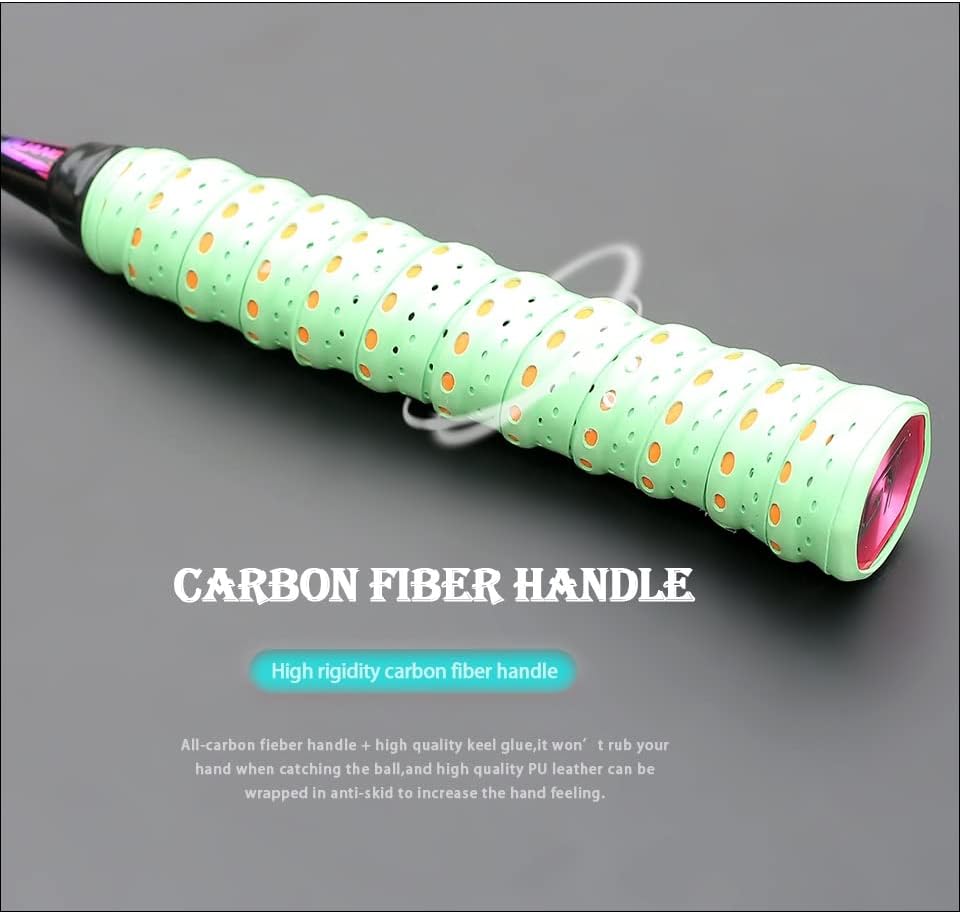 Miniatura 6 de LMMDDP Hohe Spannung 35LBS Volle Carbon Faser Badminton Schläger Aufgereiht Ultraleicht 4U 82G Professionelle Ausbildung Schläger Mit Taschen