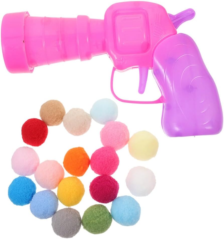 POPETPOP 1 Set Cat Toys Balls Launcher Cat Pom Pom Balls Cat Toy