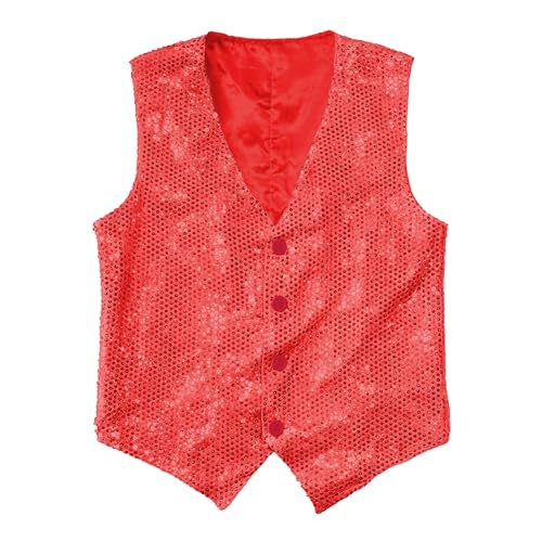 Gilet à paillettes pour mariage et soirée gilet homme col en V Wildarms slim