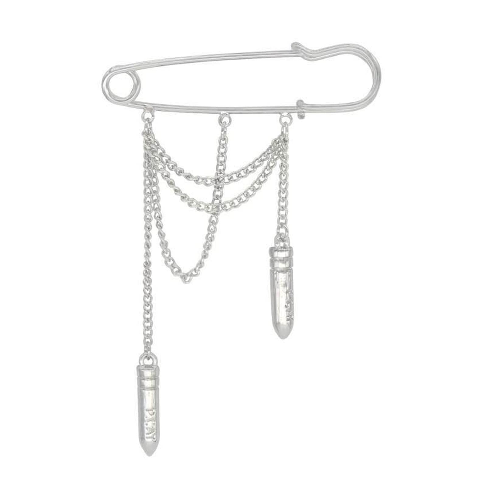 Spilla con Nappa in Metallo Spilla per Ragazza Fresca Proiettile a Catena Colore Argento per Donna Accessori in Stoffa Spilla Gioielli Broche Semplice