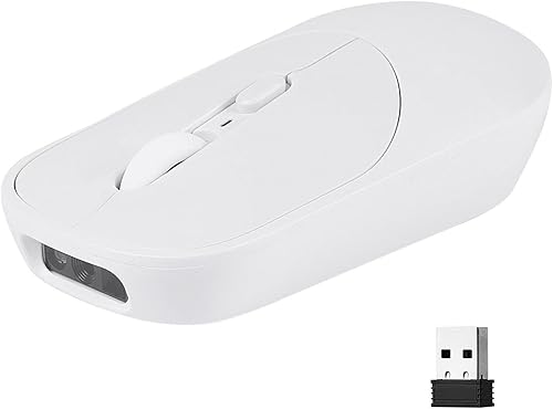 THARO Nuevo escáner de código de barras de ratón inalámbrico, diseño 2 en 1 escáner de código de barras de mano 2D con funciones de mouse