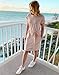 MEROKEETY Women's Summer Striped Short Sleeve T Shirt Dress Casual Tie Waist with Pockets