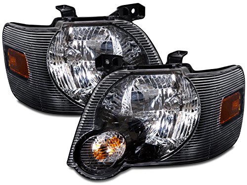 HEADLIGHTSDEPOT Halogen Headlights Compatible with Ford Explorer Sport Trac Includes Left Driver and Right Passenger Side Headlamps