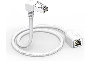 Right Angle Ethernet Extension Cable Down Angled Cat6 Ethernet Patch Cable