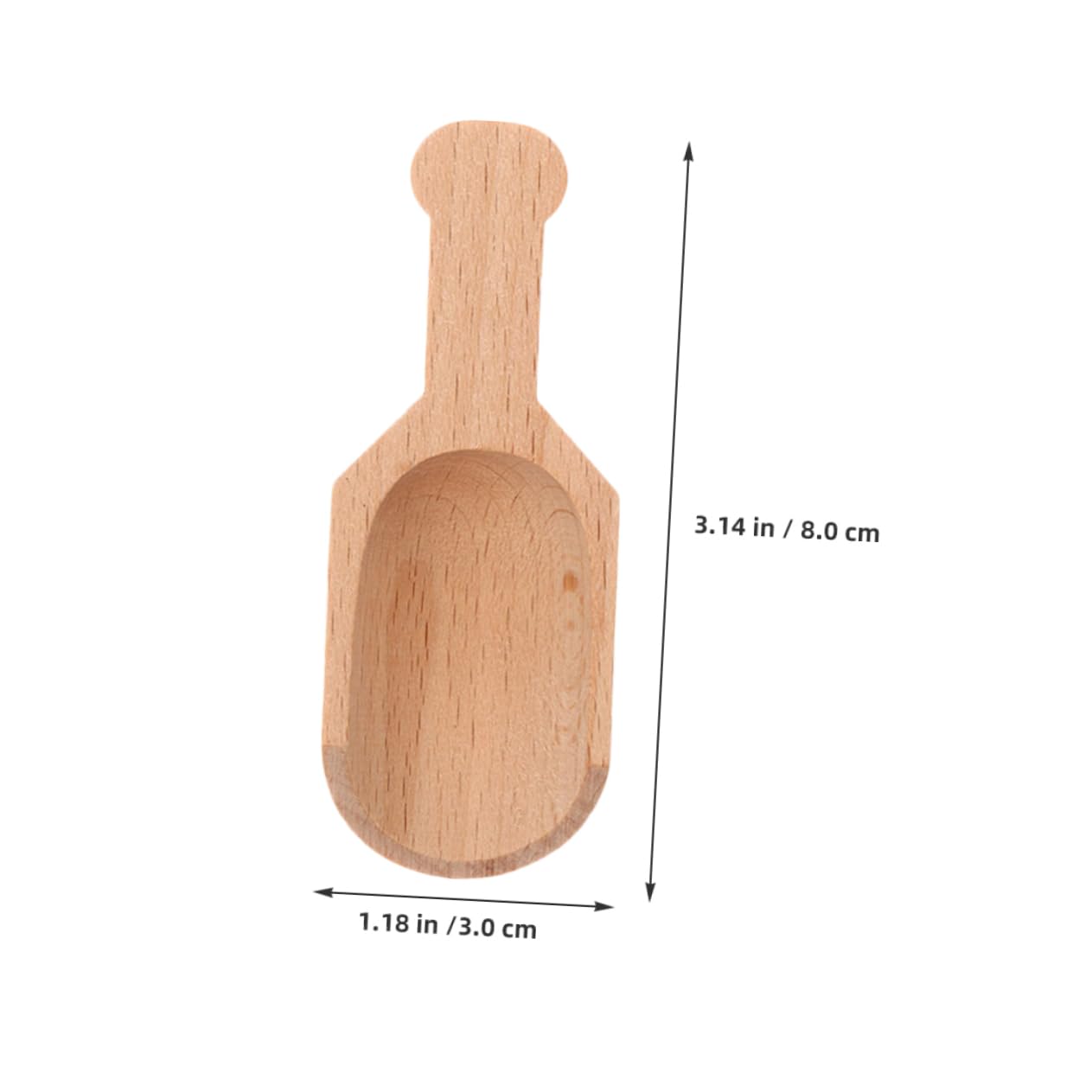 VALICLUD 16pcs Mini Wooden Spoons: Wood Bath Salt Scoop For Spices Jars Sugar Salt Sauce Honey Flour Cereal Coffee Kitchen Cooking 3.14 Inch