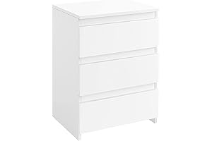 Yaheetech Bedside Cabient with 3 Drawers