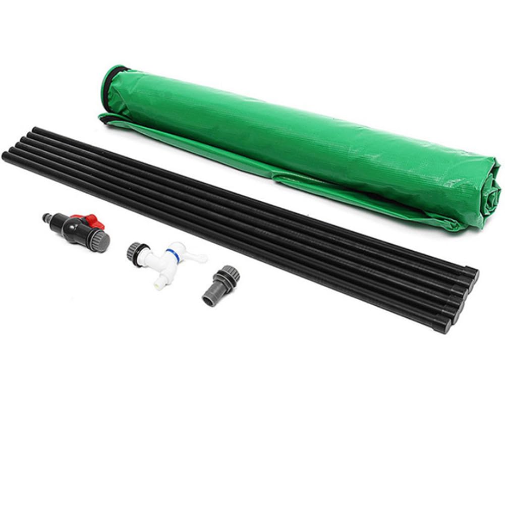 Barril de lluvia plegable con espigas y desbordamiento, tanque de recogida de agua de lluvia de 380 L para jardín al aire libre, solución de almacenamiento de agua para canalón