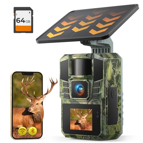 VXK WiFi Solaire Camera de Chasse 4K 48MP Caméra de...