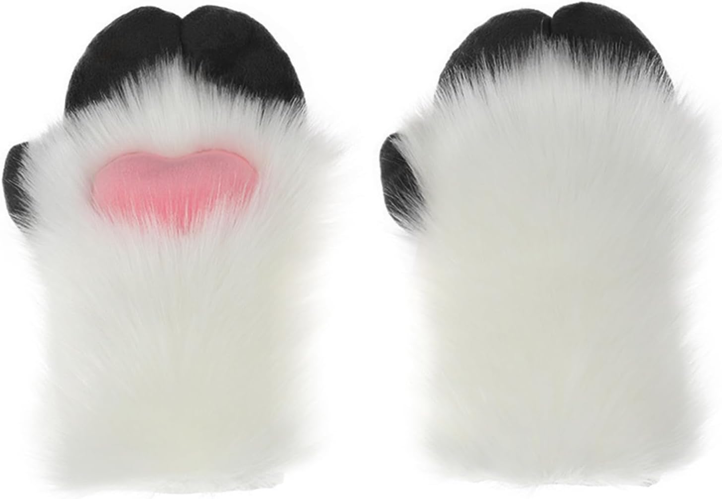 Unisex Cosplay Sheep Hoof Plush Gloves - Halloween Mittens, Furry Cuffs for Carnivals, Party Cosplay
