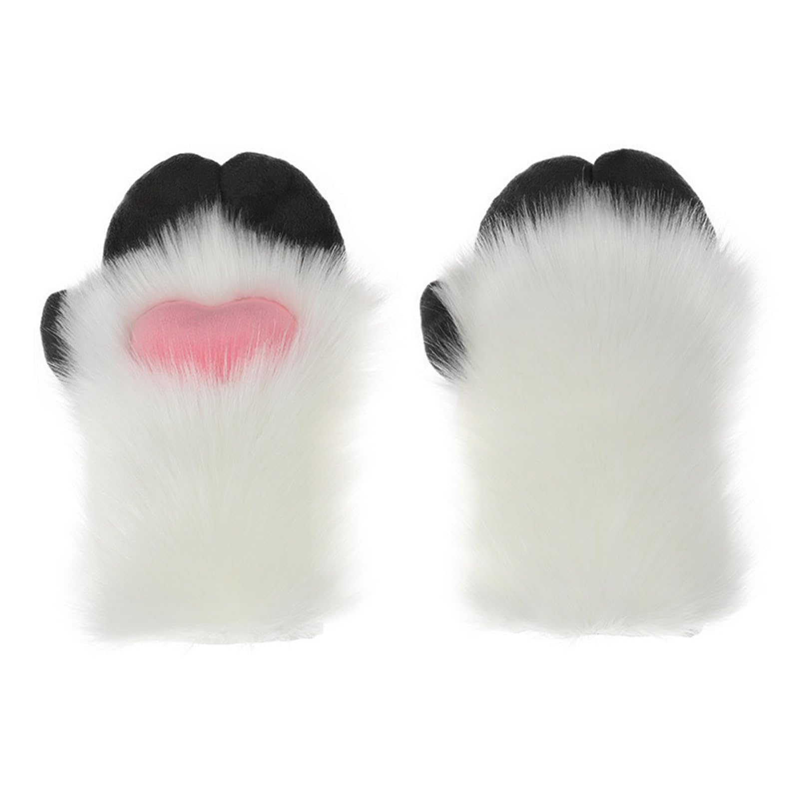 YS0911 Unisex Cosplay Gloves Cartoon Sheep Hoof Plush Gloves Halloween Mittens Furry Cuffs Gloves For Carnivals Party Cosplay