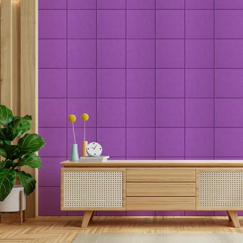 Image of MaxGear Felt Bulletin Board 48 inch x 36 inch, Violet Felt Wall Tiles Wall Decor