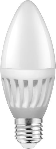 GTV Ampoule LED Céramique C37, Culot E27, 10W (équivalent 72W), 1000lm, 4000K, L
