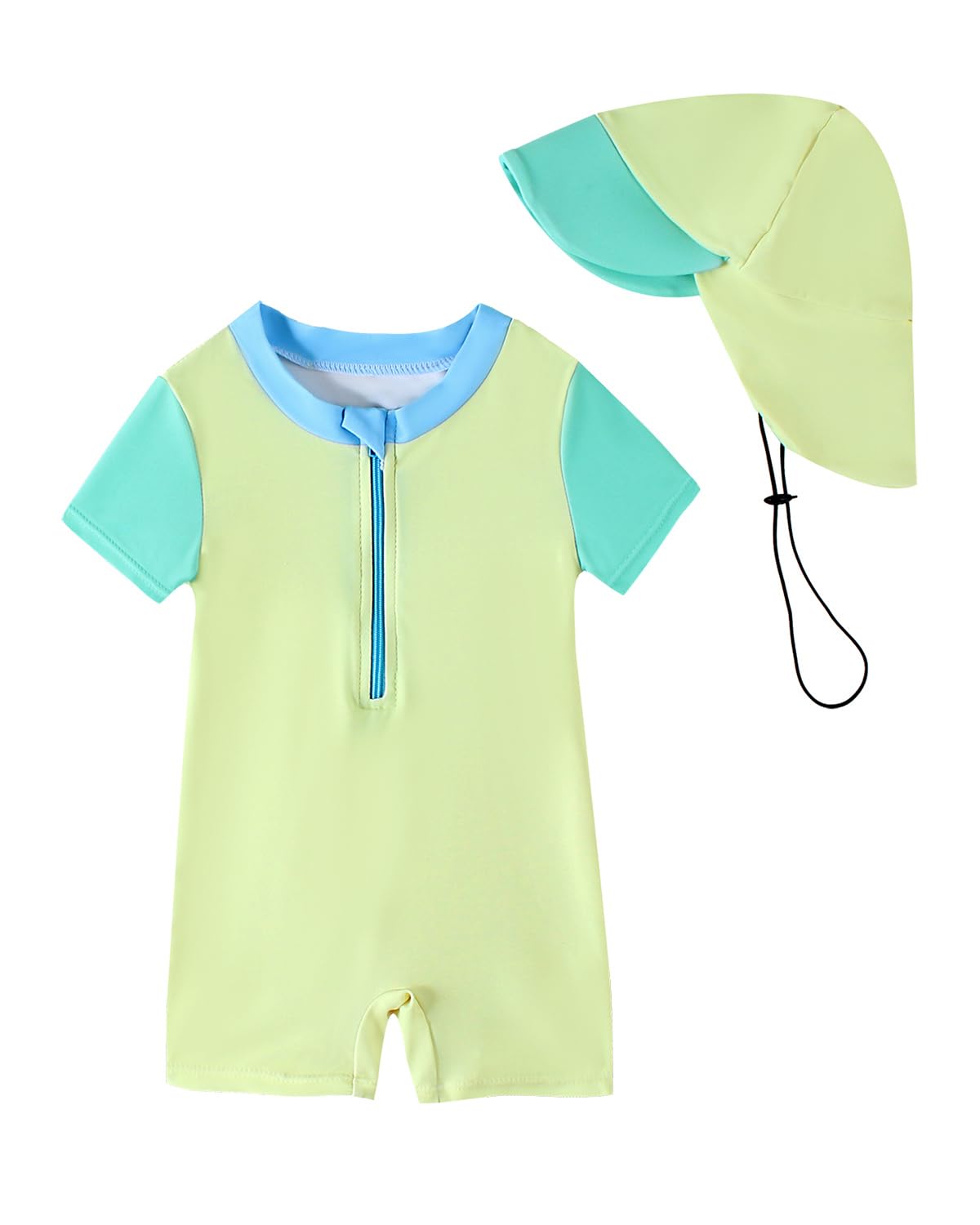 WYTbaby Costume da bagno per bambini, a maniche corte, con protezione UV, 3 mesi, 3 anni