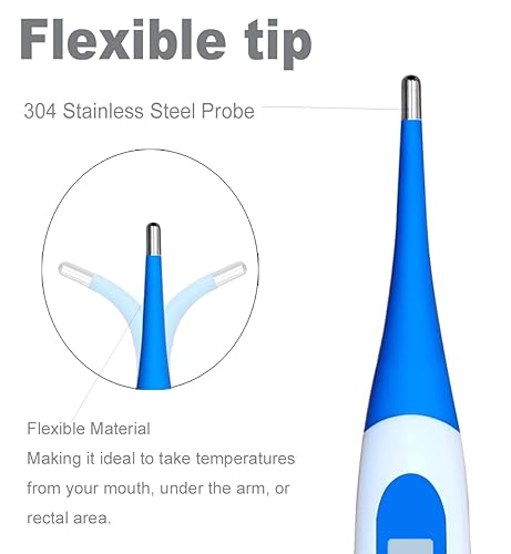 Miniatura 2 de Termómetro oral, termómetro digital para fiebre (A, paquete de 4)