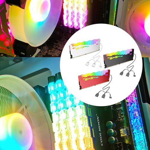Refroidisseur de mémoire ARGB à effets d'éclairage multiples et corps en aluminium robuste - 2