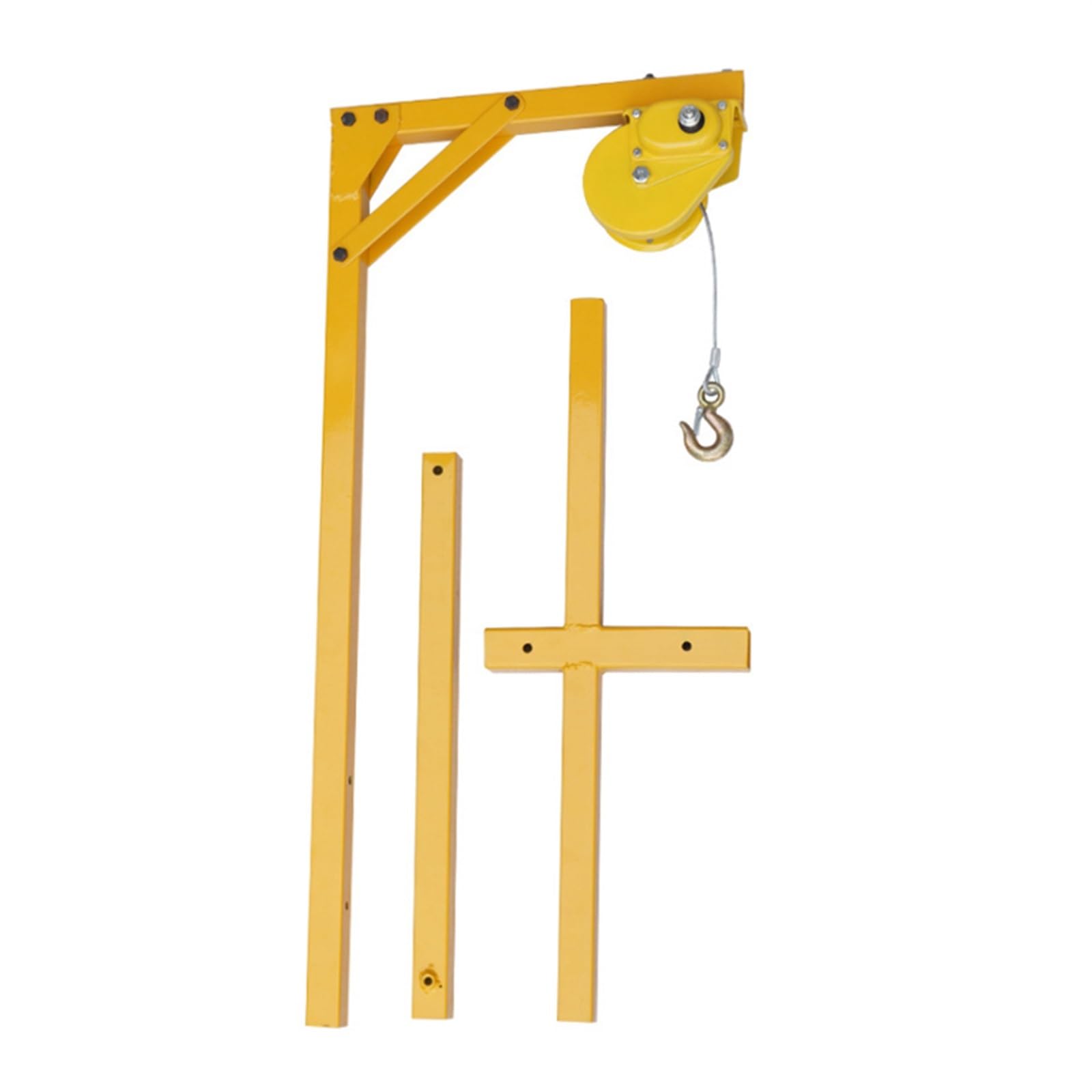 Air Conditioner Outside Installation Lifting Tool, Folding Hanger+ Hand Winch, with 66FT Rope, Manual Crane Tool MINGPING