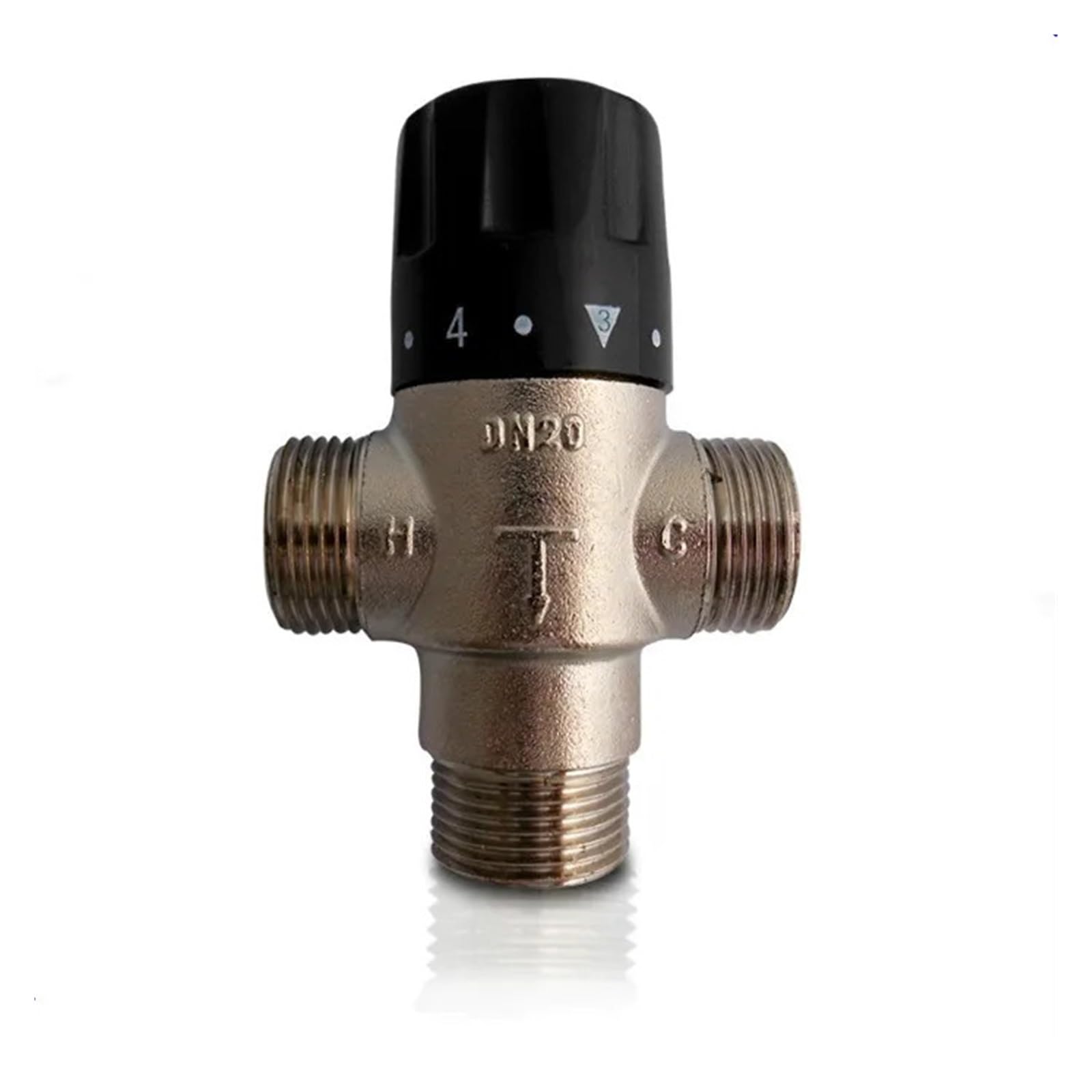 Válvula termostática de Mezcla de energía Solar de latón de 3/4" DN20, Grifo termostático, Control de Temperatura del Agua