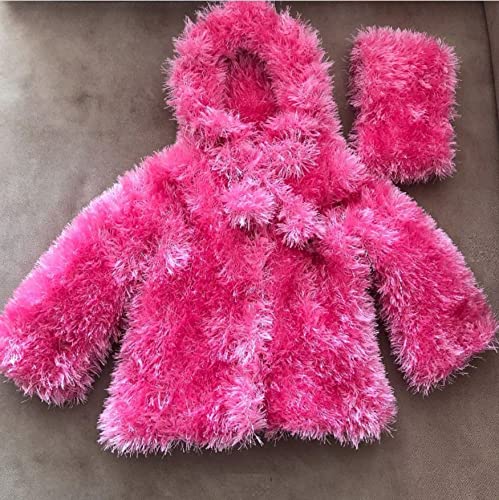 Image of Eyelash Fun Fur Yarn Premium 100% Polyester 164 Yds (150 Mt), 3.53 Oz (100 Gr) Colorful Crochet Yarn Dıy Hand Knitting (Candy Pink, 3 Skein)