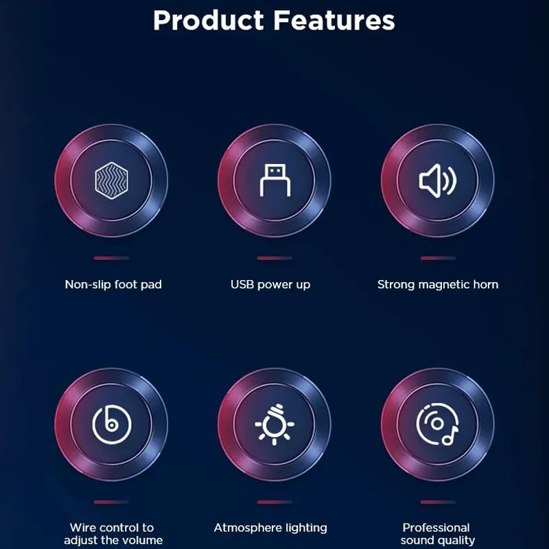Altavoz para computadora de escritorio con sonido luminoso portátil y universal 6