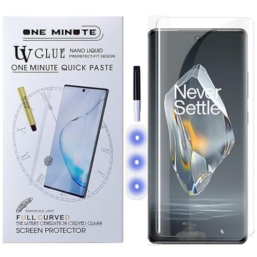 Image of SmartphoneTempered Glass Screen Guard For Oneplus 12R 5G - Edge To Edge Tempered Glass Screen Protector - 9H Hardness Uv Tempered Glass Pack Of 1
