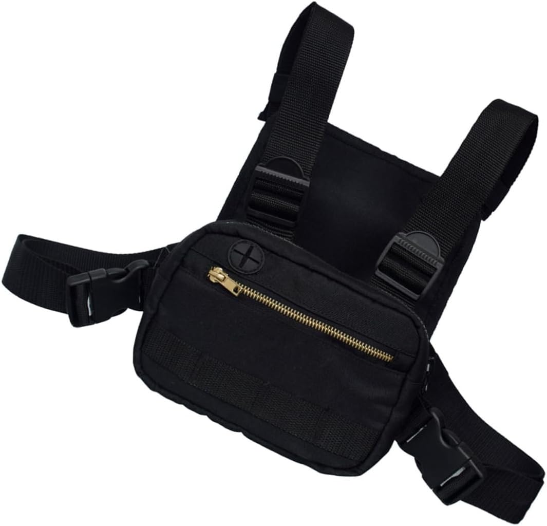 Chest Pack for Outdoor Sports Waterproof Vest Bag Adjustable Straps Casual Front Pouch for Hiking and Camping Unisex Design for Men and Women