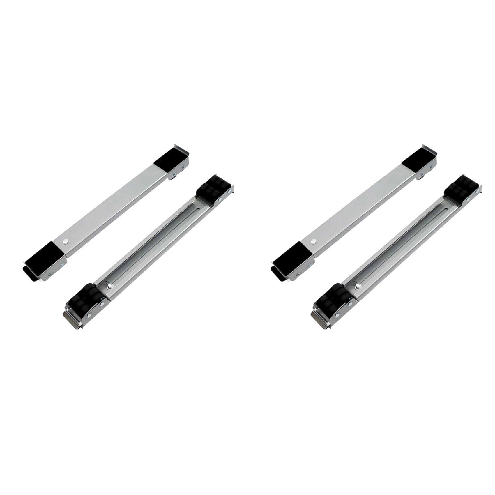 Hndhbfgrt 2X Washing Machine Base Stand Trolley Feet Movable Adjustable Telescopic Fridge Stand Wheel for Dryer Refrigerator -Grey
